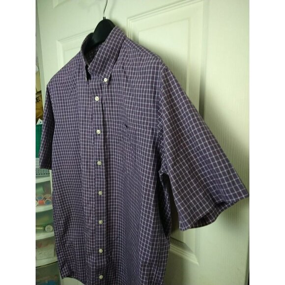 L.L. Bean Men's Purple White Shirt Sleeve Button Up Shirt. Size MT - Picture 2 of 11
